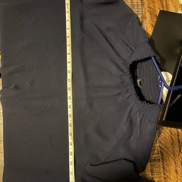 Ann Taylor Navy Sheer Blouse - Picture 10 of 10